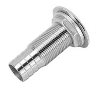 MENDUNER Conector Pasante de Grado Marino | Manguera de Púas Recta de Acero Inoxidable 316 de 1 Pulgada con Salida Medio Roscada para Barco (Salida de Media Rosca de 1 Pulgada sin diámetro)