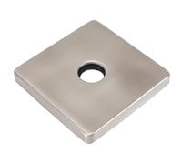 MENDUNER Cubierta para Brazo de Ducha Cuadrada de Acero Inoxidable 304 | Placa de Escudo con Brida Extra Grande para Instalación Universal en Baño (acero inoxidable 304 3)