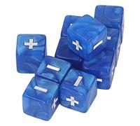 MENDUNER Dados de Plástico de Primera Calidad para Cálculo Matemático para Niños, Juego de Dados de 20 Piezas Más Menos para la Enseñanza de Matemáticas (Blue)