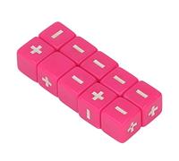 MENDUNER Dados de Plástico de Primera Calidad para Cálculo Matemático para Niños, Juego de Dados de 20 Piezas Más Menos para la Enseñanza de Matemáticas (Pink)