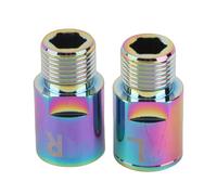 MENDUNER Extensor de Manivela de Bicicleta de Aleación de Ti de 20 Mm |Eje de Extensión del Pedal Izquierdo Derecho para Bicicletas de Montaña y de Carretera, Adaptador de Pedal Protector Que Reduce