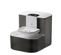 MENDUNER Fuente de Agua para Mascotas de 4500 Ml con Batería de 4800 MAh, Dispensador Automático de Agua para Gatos con Calefacción Inteligente, Bomba Silenciosa, Cuenco de Cerámica con (White)