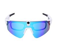 MENDUNER Gafas Inteligentes para Ciclismo, Gafas Deportivas con Cámara, Cámara de 8 MP, Grabación de Vídeo 4K, Bluetooth 5.3, Micrófono con Reducción de Ruido, IP54, for Senderismo y Viajes (Blanco
