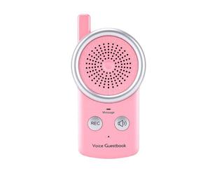 MENDUNER Grabadora de Voz con Batería y Reproducción |Máquina de Mensajes de Voz de 2 Botones con Alerta Inteligente LED para el Hogar, Interior y Exterior, Almacena 10 Mensajes