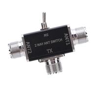 MENDUNER Interruptor de Antena CB Ham de 2 Vías, Conector SO-239 de 100 W, Interruptor Coaxial de 1 Entrada y 2 Salidas, Selector de Radio HF de 1 a 30 MHz