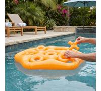 MENDUNER Juego de Flotador Inflable Hexagonal para Piscina | Juego de Lanzamiento de 7 Bolas para Diversión Acuática Familiar en la Playa (Orange)
