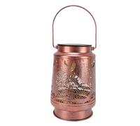 MENDUNER Linterna Solar Búho IP44 Impermeable |Luz Solar Colgante de Metal para Decoración de Jardín Al Aire Libre con Patrones de Búho Ahuecados