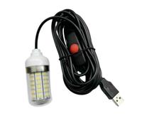 MENDUNER Luz LED Impermeable para Atraer Peces |Señuelo Sumergible Recargable por USB para Pesca Nocturna, Atrae Arenque, Lubina, Trucha, Gallineta Nórdica, Camarón, Calamar (Luz blanca USB de 5 V.)