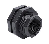 MENDUNER Mamparo Resistente de 2 Pulgadas |Conector de Tanque de Agua de PVC con Rosca NPT para Barril de Lluvia de Acuario