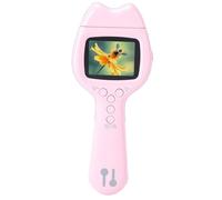 MENDUNER Microscopio Digital de Mano, Pantalla de 2,0 Pulgadas, Aumento óptico de 500X, Zoom Digital de 5X, Cámara de 2MP, con Lente Giratoria de 180° y Luz de Relleno Brillante, para (Pink)