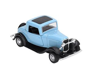 MENDUNER Modelo de Coche Antiguo de Aleación Escala 1:32 | Juguete Retro con Puertas Que Se Abren para Coleccionistas, Niños y Educación Temprana (Blue)