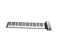 MENDUNER Piano Enrollable de 61 Teclas, Teclado Digital Plegable, 128 Tonos, 128 Ritmos, 30 Canciones Demo, con Salida MIDI, Función de Grabación, Teclado Dual, for Principiantes y