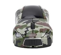 MENDUNER Ratón Inalámbrico para Coche para Ordenador, Cool Sport de 2,4 GHz, Ratón óptico de 1600 dpi con Receptor USB Adecuado para PC, Ordenador y Portátil, Diseño Ergonómico Que Reduce (Green)