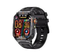 MENDUNER Reloj Deportivo Inteligente, Rastreador de Actividad Física con Pantalla de 2,0 Pulgadas, Monitor de Frecuencia Cardíaca con Más de 100 Modos Deportivos, para iOS, Resistente Al (Black)