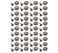 MENDUNER Remaches Tipo Flor de 10 Mm Cuero Plateado Antiguo |Juego de Remaches Decorativos con Base de Trompeta de Hierro para Chaqueta, Bolso, Ropa y Proyectos de Manualidades