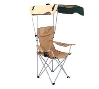 MENDUNER Silla de Camping Plegable Resistente con Sombra |Silla Portátil con Protección Solar UPF 50+, Capacidad de 170 Kg para Playa, Césped, Pesca, Chupar Rueda, Color Caqui