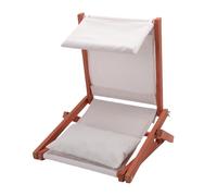 MENDUNER Silla Plegable para Exteriores con Sombrilla y Reposacabezas |Almohada con Marco de Madera Maciza para Relajarse Tomando el Sol en la Playa