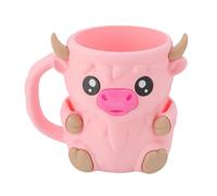 MENDUNER Soporte de Pinta de Helado, Recipientes de Manga Aislados de Pinta de Helado, Cartoon de Pico Vaca Aislada Aislada Se Adapta a Pintas de 16 Oz para, Agregando un Toque Divertido (PINK)