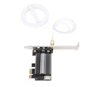 MENDUNER Tarjeta WiFi 6E PCIe con Bluetooth 5.2, Adaptador de Triple Banda 4174Mbps para Escritorio, Tarjeta de Red Inalámbrica 2.4G/5G/6GHz Compatible con 10/11 Linux, Antena 8DB (Cable de