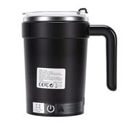 MENDUNER Taza Autoagitadora Recargable 380ml |Taza de café con Pantalla LCD de Temperatura con Mezcla Magnética, USB Portátil para Oficina, Viajes, Hogar, Negro