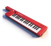 MENDUNER Teclado de 37 Teclas, Piano, Guitarra Portátil, órgano Electrónico con Teclas Multifuncionales, Mini Keytar para Práctica/actuación Musical (BF-3755 rojo)