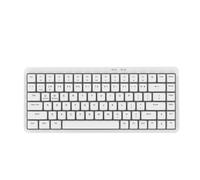 MENDUNER Teclado Inalámbrico 2.4G Diseño Compacto de 84 Teclas, Interruptor de Tijera Silencioso con 12 Atajos Multimedia, Duración de Batería de 6 Meses para PC, Computadora de (White)