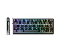 MENDUNER Teclado Mecánico Inalámbrico 60%, Teclado Retroiluminado RGB Compacto con 25 Teclas Anti-Fantasma, Retroalimentación Táctil Sedosa, Escritura para Juegos de PC Mac Comodidad (Black)
