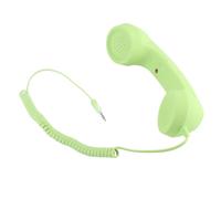 MENDUNER Teléfono Retro Retro de 3.5 Mm, Auricular de Teléfono a Prueba de Radiación con Tono Ajustable, Receptor de Vintage de USB C para un Antiguo (Green)