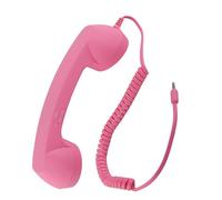 MENDUNER Teléfono Retro Retro de 3.5 Mm, Auricular de Teléfono a Prueba de Radiación con Tono Ajustable, Receptor de Vintage de USB C para un Antiguo (Rosa)