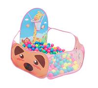 MENDUNER Tienda de Campaña para Piscina para Bebés con Aro de Baloncesto, Costuras Duraderas, Divertido Juego de Escondite, Adecuado para Niños y Niñas Pequeños (Pink)