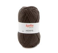 Menfis de Katia un algodón en ovillos de 100 gramos y 240 metros. (49 - Marrón oscuro)