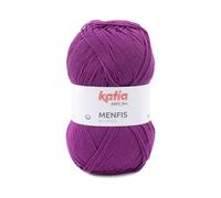 Menfis de Katia un algodón en ovillos de 100 gramos y 240 metros. (52 - Púrpura tráfico)