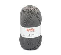 Menfis de Katia un algodón en ovillos de 100 gramos y 240 metros. (53 - Gris basalto)