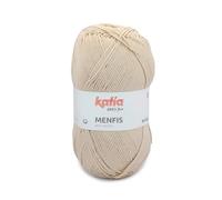 Menfis de Katia un algodón en ovillos de 100 gramos y 240 metros. (55 - Beige)
