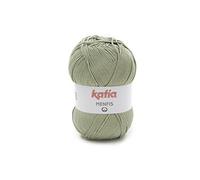 Menfis de Katia un algodón en ovillos de 100 gramos y 240 metros, para tejer con agujas del 2½ - 3½ o ganchillo del 2-3. Color 44 Verde Menta