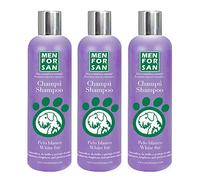 MENFORSAN Champú para Perros de Pelo Blanco, Frutal, Morado, 300 ml (Paquete de 3)