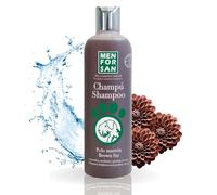 MENFORSAN Champú Pelo Marrón para Perros | Intensificador del color | Aporta Brillo | Elimina Tonos Anaranjados | Hidratación Profunda | 300 ml