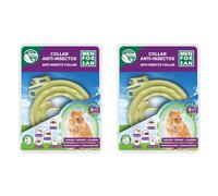 MENFORSAN Collar Antiparasitos para Gatos con Ingredientes Naturales Margosa, Geraniol Y Lavandino, Cítrica, Amarillo, 30 cm (Paquete de 2)