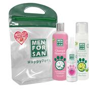 MENFORSAN Pack Higiene y Belleza, Champú Acondicionador, 300ml, Colonia Fresa 125ml, Champú en Espuma para Perros y Gatos 200ml, Rico Aroma a Fresa