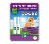MENFORSAN Pipetas Anti-Insectos para Gatos con Margosa, Geraniol Y Lavandino - Blister con 2 unids