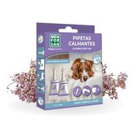 MENFORSAN Pipetas calmantes para Perros | Blister con 2 Unidades | Calma y Reduce el Estrés | con Valeriana Natural | Incoloro