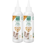 MENFORSAN Polvo para oídos 30 Gramos, Facilita la depilación del Canal Auditivo, Especial Peluquerías Caninas. Producto Vegano (Paquete de 2)