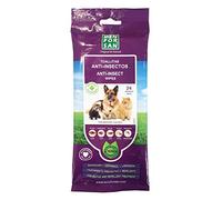 Menforsan Toallitas Anti Insectos Para Mascotas, 24 unidades, actúan como repelente antes de cada paseo con 3 activos 100% naturales Margosa, Geraniol y lavandino, Uso Público