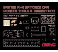 Meng-Model SPS-067-1 :3 5 British R-R Armored Coche Pioneer Tools & Ammunition