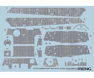 MENG SPS-039 Escala 1:35 "SD.Kfz.182 King Tiger Zimmerit Decal Model Kit