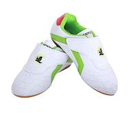 Meng Zapatos de Taekwondo, Suelas Oxford de Cuero PU Unisex Zapatos de Taekwondo Boxeo Ligero Kung Fu Tai Chi Zapatillas Deportivas de Transporte para niños Adultos Niños (Color : White, Size : 27)