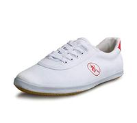 Meng Zapatos de Taekwondo, Zapatos Ligeros de Boxeo Kung fu Taichi Martial Arts Sneaker for Taekwondo, Boxeo, Kung fu y Taichi (Color : White, Size : 46)