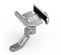 MENGCH Apto para BMW R1200GS R1250GS R 1200GS R1250 GS R 1250 GS LC ADV 1200, Soporte para teléfono móvil para Manillar de Motocicleta, Soporte para GPS, W,Mirror Holder Silver