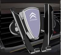 MENGCH Coche Soporte Móvil para Citroen C5/C6/C4L/C3-XR/C4/C-Elysee/ZX/C-Triomphe, Ajustable Antideslizante 360° Rotación Teléfono Inteligente Clip Coche Soporte Movil Coche Accesorios,B, W