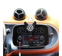 MENGCH Soporte Móvil Coche para Smart Forfour Fortwo 2014-2019,2023 Mejorado 360° Giratorio Teléfonos Cunas Salpicadero/Parabrisas Aire Ventilación Clip Auto Logo Emblema Accesorios Regalo, W